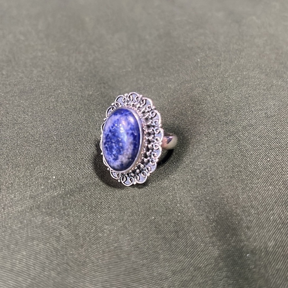 Lapis Lazuli Sterling Silver ring size 6